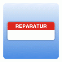 Qualitätssicherung Aufkleber "Reparatur" 15x40 mm in rot