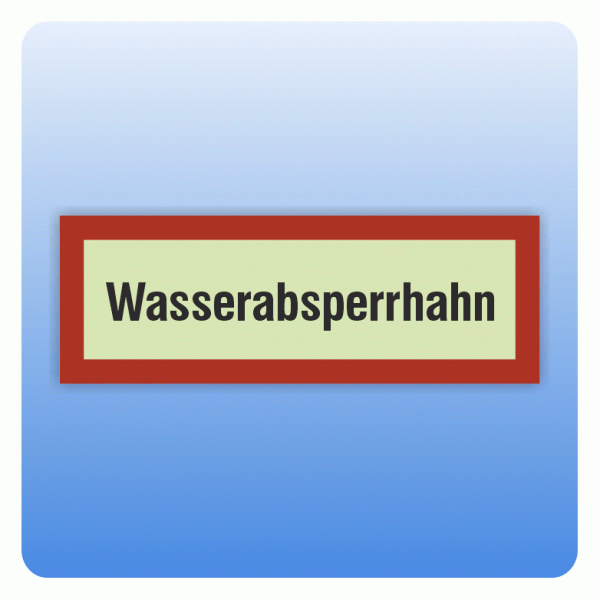 Feuerwehrzeichen Wasserabsperrhahn nach DIN 4066