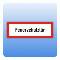 Feuerwehrzeichen Feuerschutztür nach DIN 4066