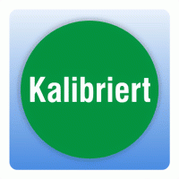 Qualitätssicherung Aufkleber "Kalibriert" rund in grün