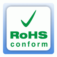 RoHS Aufkleber conform weiß eckig