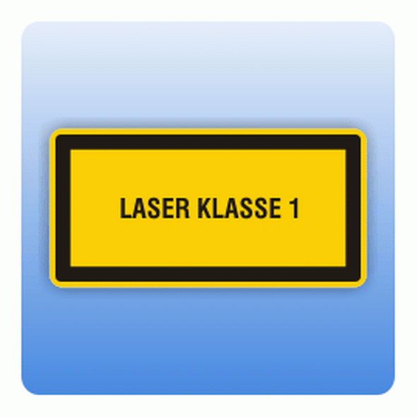 Laserkennzeichen Laser Klasse 1