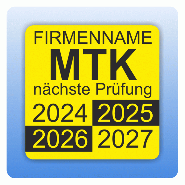 Nächste MTK (eckig) mit Firmenname