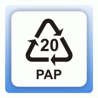 Recycling Code 20 PAP (Wellpappe) Aufkleber