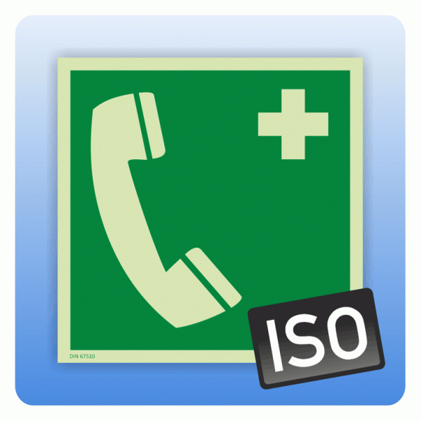 Rettungszeichen Notruftelefon ISO 7010