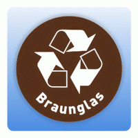 Wertstoffzeichen Recycling Braunglas