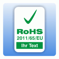 RoHS Aufkleber Wunschtext