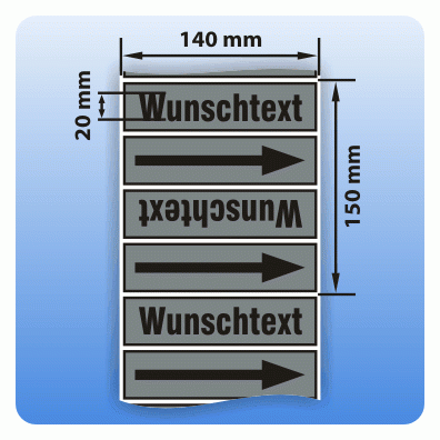 Rohrkennzeichnungsband Gruppe 3: Luft