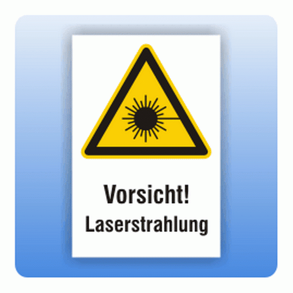 Kombi Warnschild Vorsicht Laserstrahlung