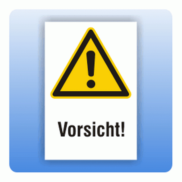 Kombi Warnschild Vorsicht