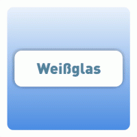 Wertstoffzeichen Weißglas, weiß