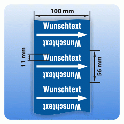 Rohrkennzeichnungsband Gruppe 0: Sauerstoff