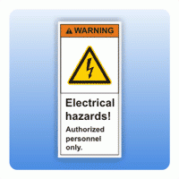 Sicherheitszeichen Electrical hazard (ANSI Z535) Aufkleber